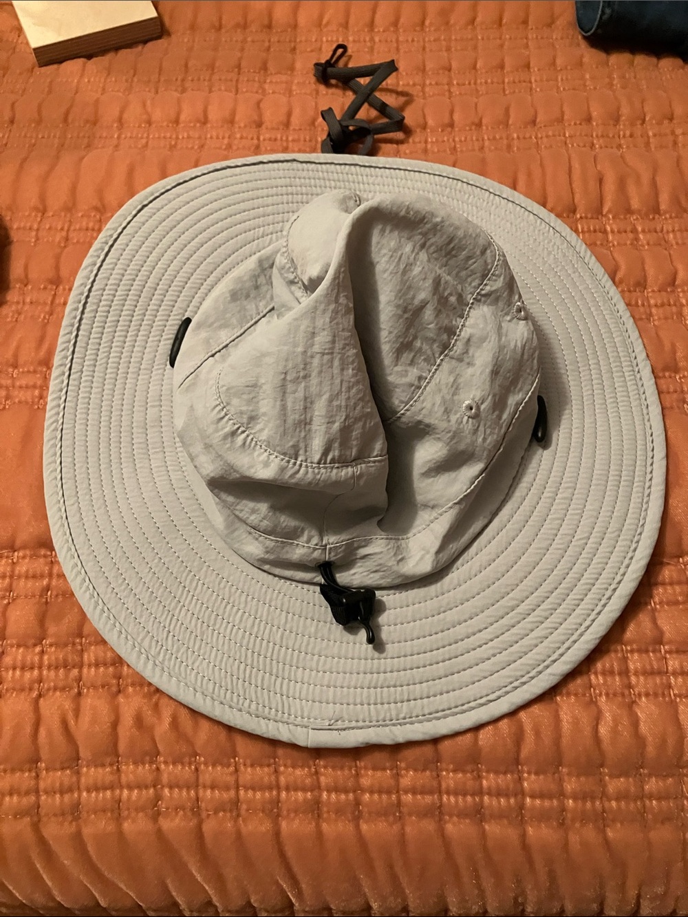 Costa Lightweight light gray Sun Hat with Chin Strap